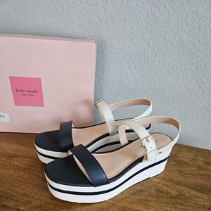 Kate Spade Women's Black and White Platform Sandals